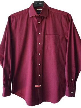 16 34/35 Red Dress Shirt Jos A Bank Tailored Fit Spread Collar Tailored Fit Mens